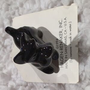 Vintage Hagen Renaker Miniature Scottish Terrier Black Scotty Dog Figurine